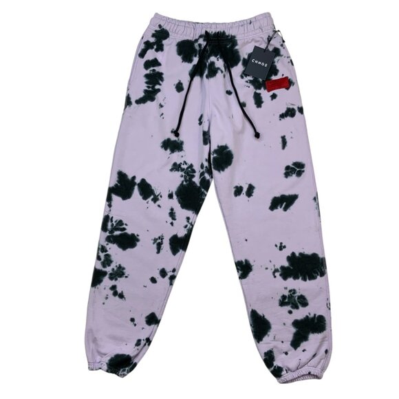 CHNGE Violet Splotch Tie Dye University Sweatpants Jogger M Tie Dye Organic - Picture 1 of 12